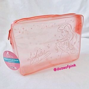Disney Ariel The Little Mermaid coral zip pouch